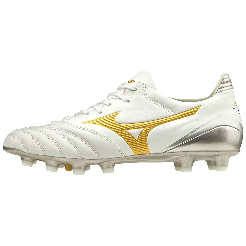 Mens Mizuno Morelia Neo KL II Soccer Cleats White/Gold Philippines (YMSTGH531)